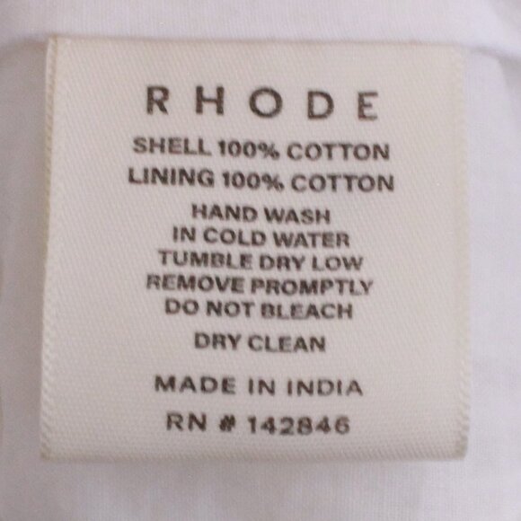 Rhode Malaya Cutwork Embroidered Cotton Midi Skirt In White Heart Eyelet - Picture 15 of 16